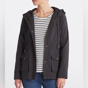EDEN SOCIETY Holly Contrast Hood Cargo Jacket blue/gray size medium coat